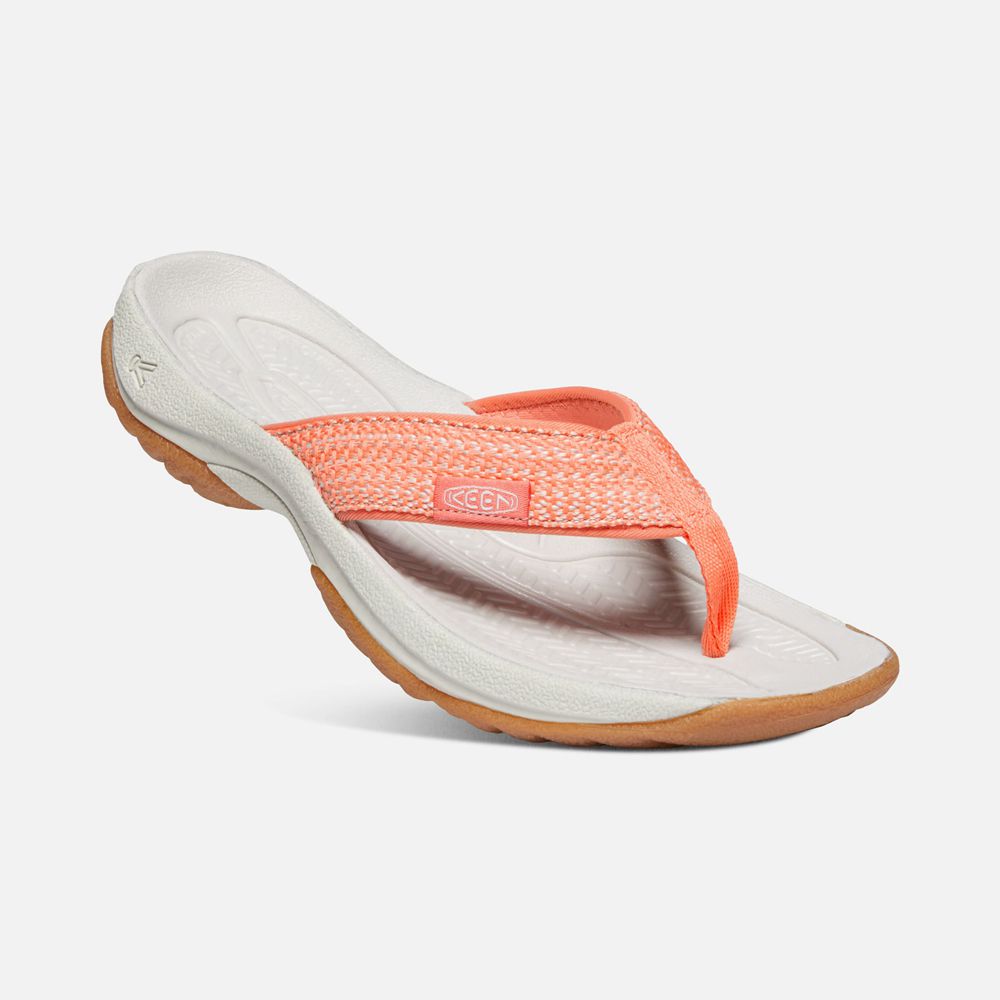 Keen Parmak Arası Terlik Kadın Beyaz/Mercan - Kona Ii - Türkiye DIJC70514